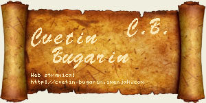 Cvetin Bugarin vizit kartica